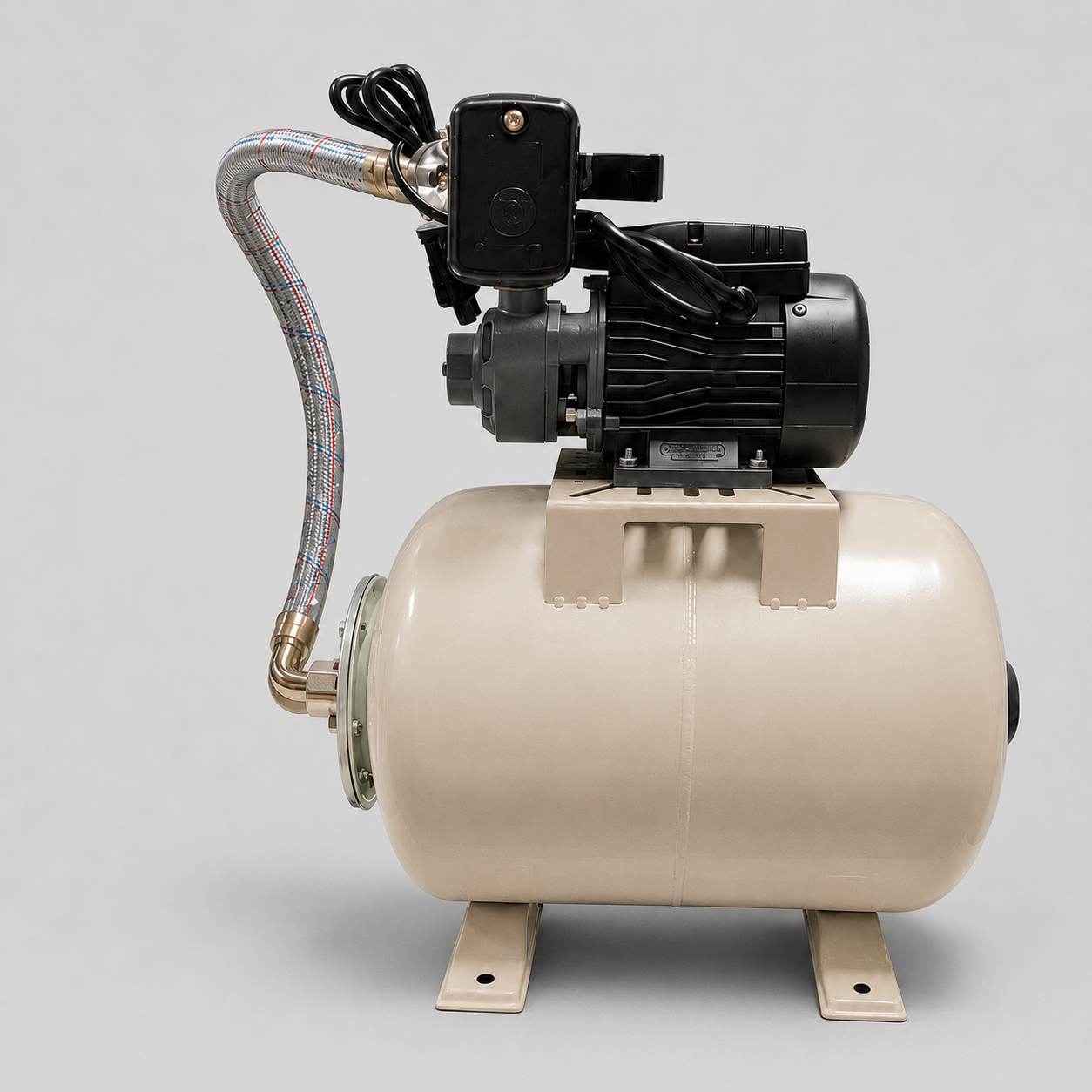 BOMBA PERIFÉRICA HANWO QB-60 CON MOTOR 1/2 HP TANQUE 24LTS