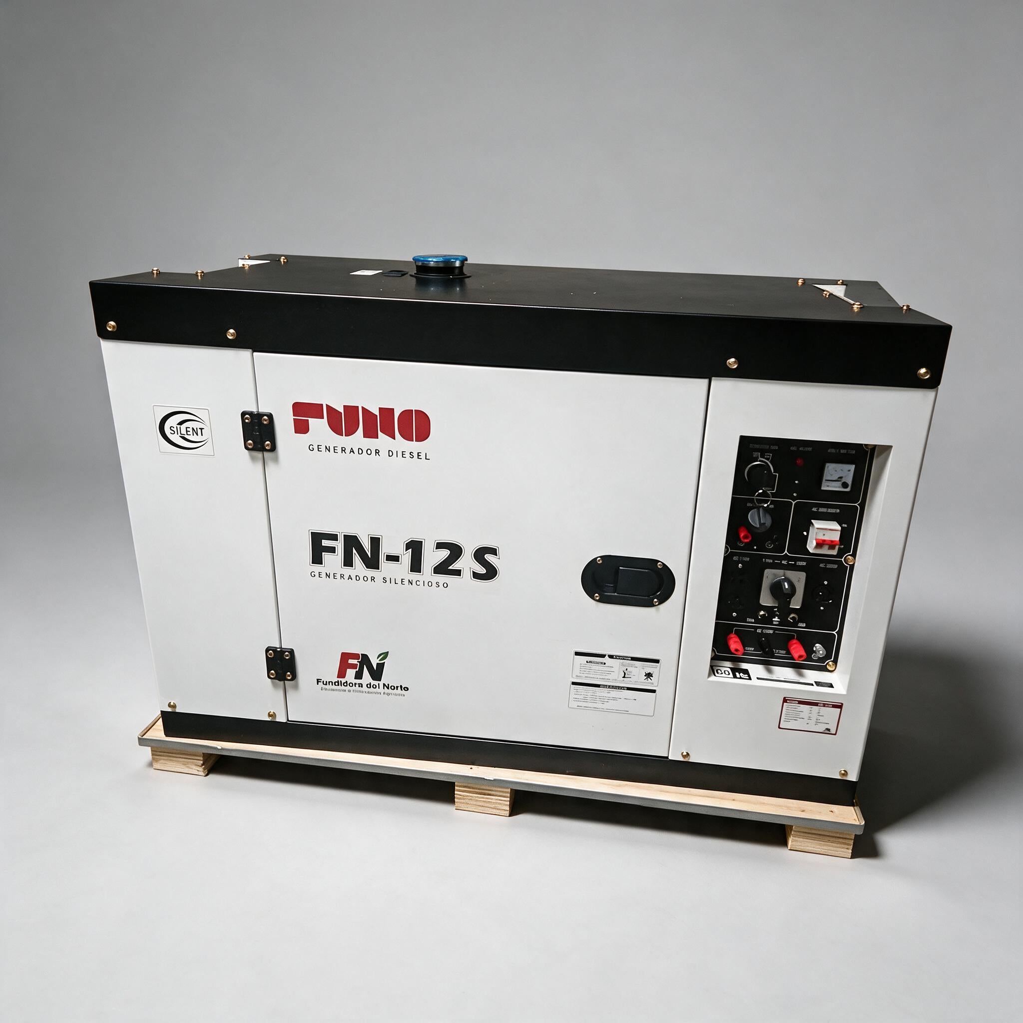 GENERADOR DIESEL FUNO 12KW MONOFASICO INSONORIZADO CON ATS