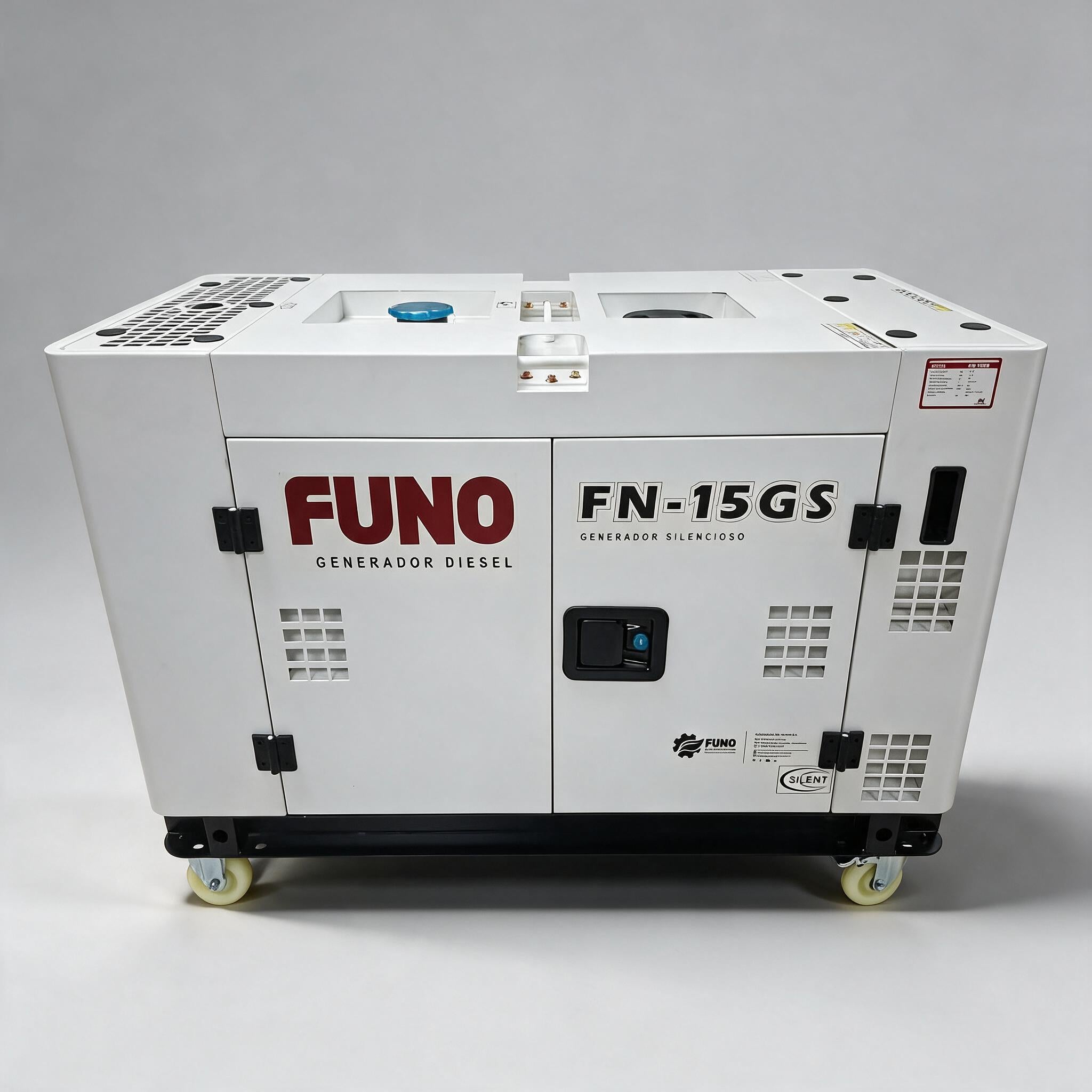 GENERADOR DIESEL FUNO 15KW MONOFÁSICO INSONORIZADO CON ATS