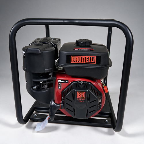 BOMBA DE PRESIÓN BRUNELLI 2X2 CON MOTOR GASOLINA 7HP
